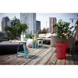 ELHO Pot de fleurs Loft Urban Rond - Haut 42 - Rouge - Ø 42 x H 56 cm - Extérieur - 100% recyclé