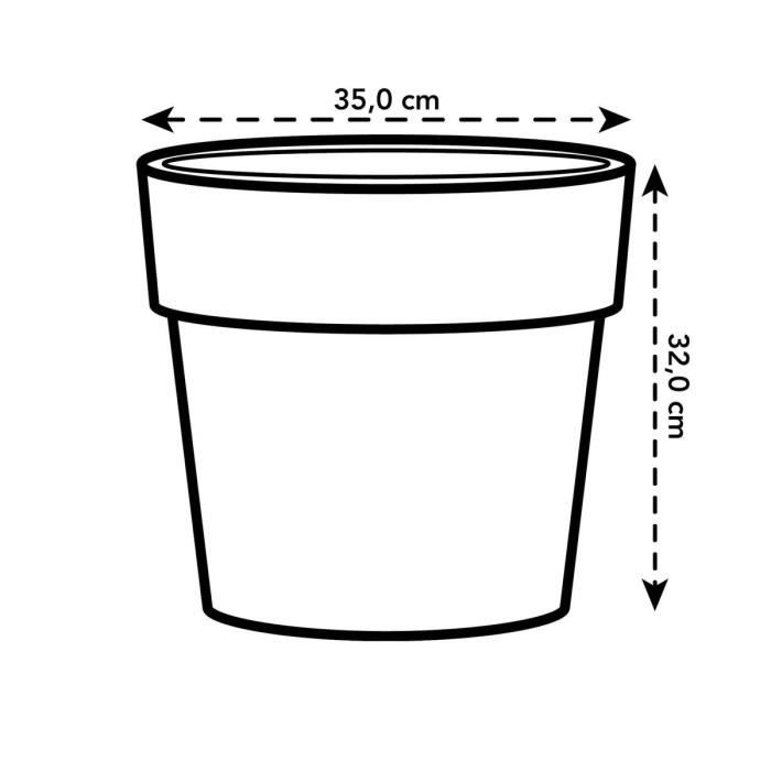 ELHO Pot de fleurs B.FOR ORIGINAL rond avec roues - 21,9L - Ø 35 x H 32 cm - blanc