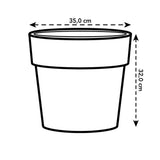 ELHO Pot de fleurs B.FOR ORIGINAL rond avec roues - 21,9L - Ø 35 x H 32 cm - blanc