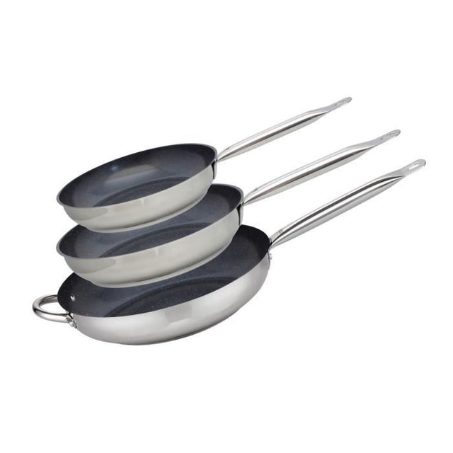 Set de 3 poeles a induction - ELO - Professional - Inox 18/10 ELODUR - Ř 24-28 et 32 cm