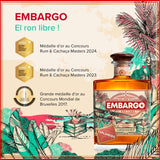 EMBARGO - ESPLENDIDO - Rhum - Origine : Costa Rica / Trinidad & Tobago / Martinique - 40 % alcool - bouteille 70 cl