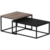 Table basse - LEKA - Rectangulaire - Anhtracite - 72 x 45 x 37 cm