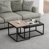Table basse - LEKA - Rectangulaire - Anhtracite - 72 x 45 x 37 cm