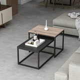 Table basse - LEKA - Rectangulaire - Anhtracite - 72 x 45 x 37 cm