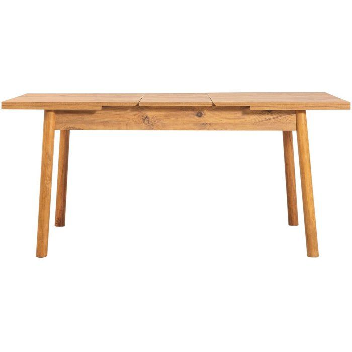 Table a manger - SANTIAGO - Extensible - Rectangulaire - 4 personnes - 120 x 77 x 75 cm - Pin atlantique