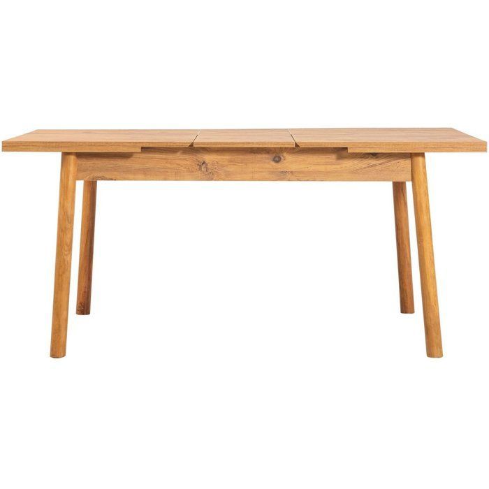 Table a manger - SANTIAGO - Extensible - Rectangulaire - 4 personnes - 120 x 77 x 75 cm - Pin atlantique