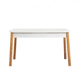 Table a manger - COSTA - Rectangulaire - 4 personnes - 120 x 77 x 75 cm - Pin atlantique / Blanc