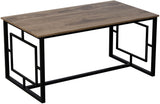 Table a manger - ALIN - Rectangulaire - 4 personnes - 160 x 76 x 90 cm - Noyer / Noir