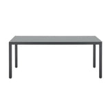 Ensemble repas de jardin : Table 180 cm + 8 chaises - Structure aluminium - Plateau verre trempé - Gris