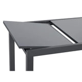 Ensemble repas de jardin 6 a 8 personnes : Table extensible 180-240 cm + 2 fauteuils + 6 chaises - Gris