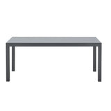 Ensemble repas de jardin 6 a 8 personnes : Table extensible 180-240 cm + 2 fauteuils + 6 chaises - Gris