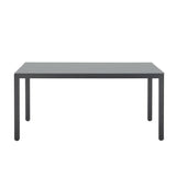Ensemble repas de jardin CORON : Table 160 cm + 6 chaises - Structure en aluminium - Gris anthracite