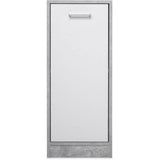 Salle de bain complete - Blanc et gris béton - 1 meuble sous lavabo + 1 étagere + 2 rangements bas - MADEIRA