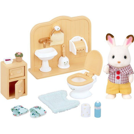 Le frere Lapin Chocolat et toilettes - Sylvanian Families - 5015