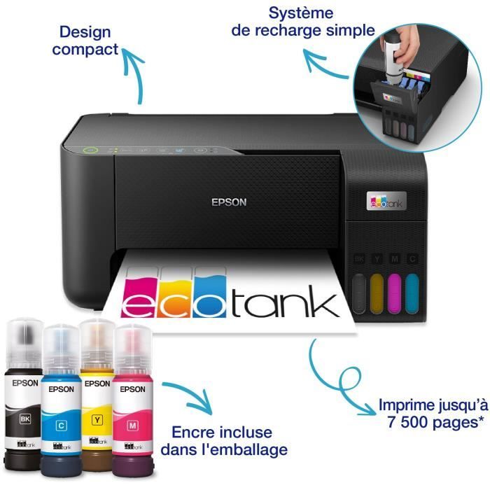 Imprimante multifonction A4 - EPSON - Ecotank ET-2860 - Wi-Fi - EquipÈe de rÈservoirs d'encre