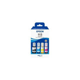 Multipack de 4 Bouteilles d'encre - EPSON - EcoTank 113 - Noir - Jaune - Cyan - Magenta