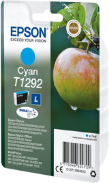 EPSON Cartouche d'encre T1292 Cyan - Pomme  (C13T12924012)