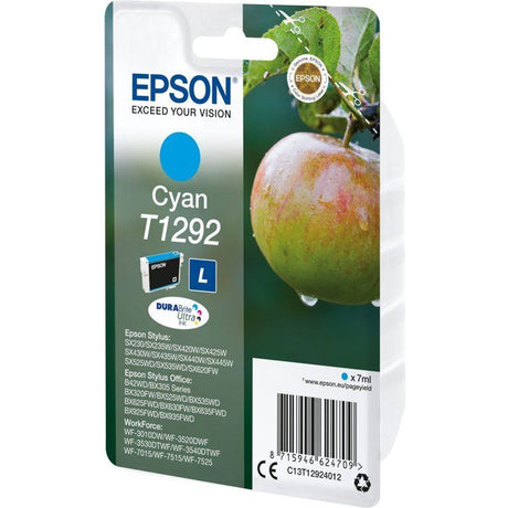 EPSON Cartouche d'encre T1292 Cyan - Pomme  (C13T12924012)