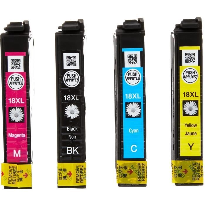 EPSON Multipack XL T1806 - Pâquerette - Noir, Cyan, Magenta, Jaune (C13T18164012)