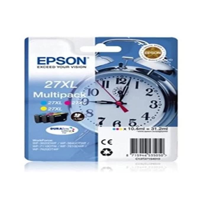 EPSON Multipack T2715 XL - RÈveil - Cyan, Magenta, Jaune (C13T27154012)