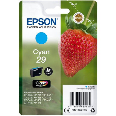 EPSON Cartouche d'encre T2982 cyan - Fraise (C13T29824012)