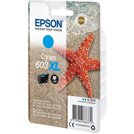 Cartouche d'encre 603 XL Cyan - Epson - Etoile de mer - Faible coűt et fiabilité