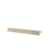 ESCALE Lit adulte 140x190 / 200 cm - Tete de lit + 2 tiroirs - Décor chene du Japon - PARISOT
