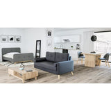 Table a manger extensible de 6 a 12 personnes style contemporain décor chene Sonoma - DINING - L 140-273 x l 90 cm