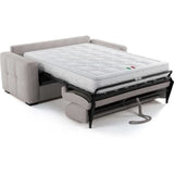 Canapé convertible express - 3 places - EUREKA - Tissu gris - 200 x 102 x 95 cm