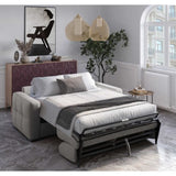 Canapé convertible express - 3 places - EUREKA - Tissu gris - 200 x 102 x 95 cm