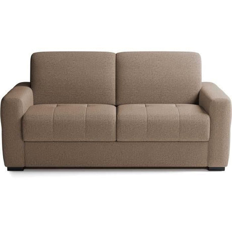 Canapé convertible express - 3 places - EUREKA - Tissu como 5 Antelope - 200 x 102 x 95 cm