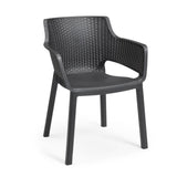 Lot de 6 fauteuils de jardin - Allibert by KETER - EVA - En résine - Coloris : gris graphite
