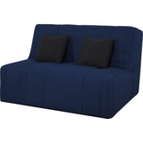 Banquette BZ 2 places EVASION - Tissu marine - Matelas SIMMONS - Couchage 188x138 cm