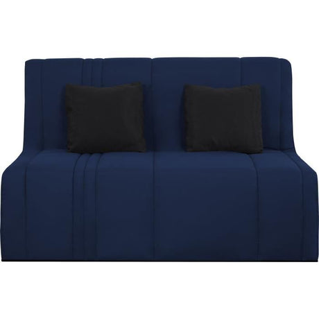 Banquette BZ 2 places EVASION - Tissu marine - Matelas SIMMONS - Couchage 188x138 cm