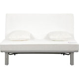 Banquette BZ 2 places EVASION - Tissu gris perle - Matelas SIMMONS - 440 ressorts ensachés - Couchage 188x138 cm