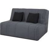 Banquette BZ 2 places EVASION - Tissu gris perle - Matelas SIMMONS - 440 ressorts ensachés - Couchage 188x138 cm