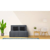 Banquette BZ 2 places EVASION - Tissu gris perle - Matelas SIMMONS - 440 ressorts ensachés - Couchage 188x138 cm