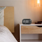 Réveil chargeur enceinte - EVOOM - EV304618 - Noir avec charge sans fil et enceinte intégrée