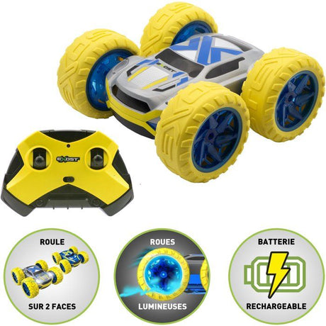 Voiture radiocommandée - EXOST - 360 Cross MX - Echelle 1/18 - 2,4 GHz - Batterie rechargeable - Jaune - Des 5 ans