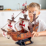 Puzzle 3D - Bateau Santa Maria - Jeu de construction - EXPLORA - 204 pieces - Des 8 ans