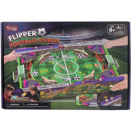 Flipper Football a construire - EXPLORA - 540083 - DIY - 2 joueurs - 91 pieces - Des 8 ans