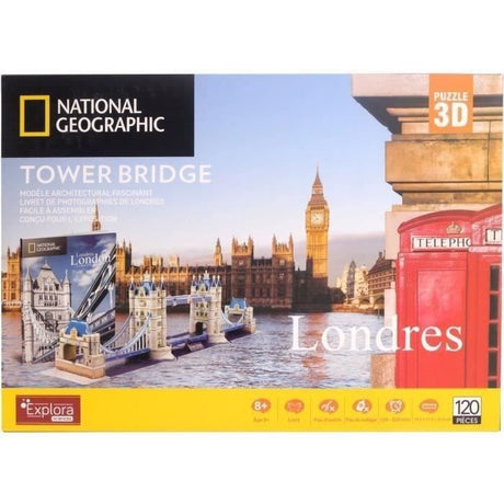 Puzzle 3D - Tower Bridge - Jeu de construction - EXPLORA - 120 pieces - Des 8 ans