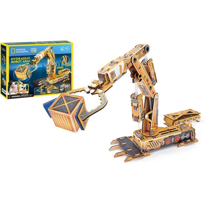 Bras robot hydraulique a construire - EXPLORA - 540222 - DIY sans colle - 168 pieces - Des 8 ans