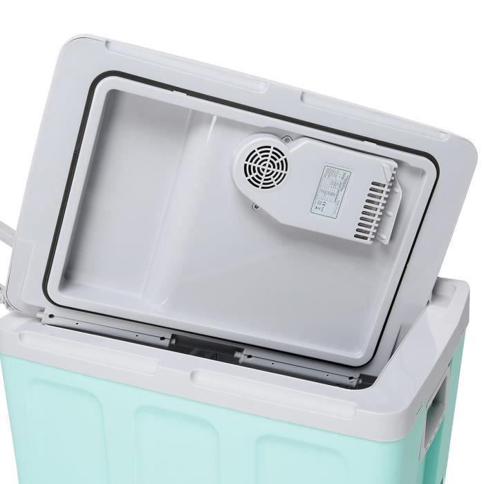 Glaciere thermoélectrique INCASA 40L - Alimentation 12/220V - Vert - Idéale pour l'été en voiture