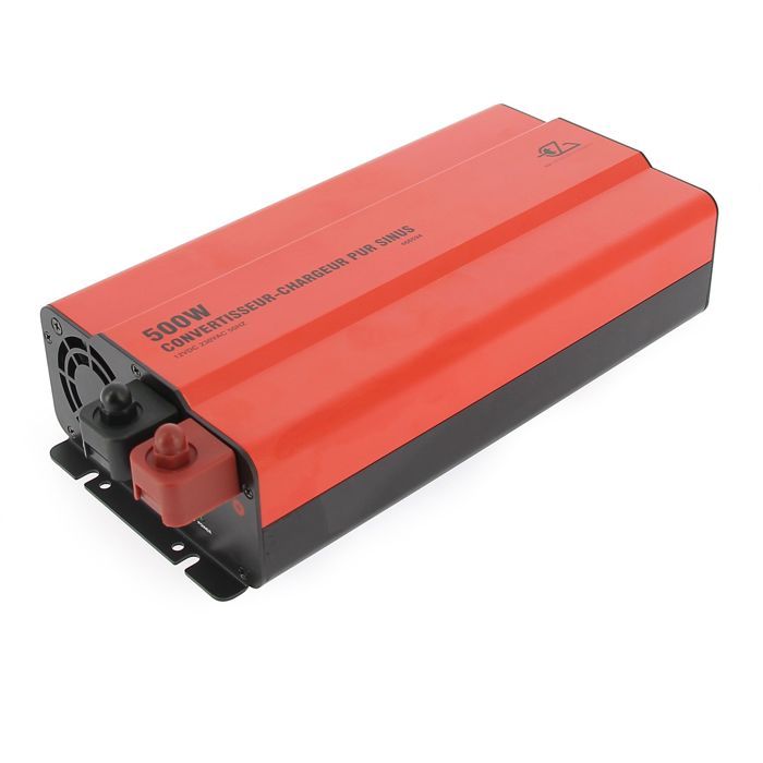 Convertisseur-chargeur - EZA - Pur Sinus 500 W - Onde sinusoïdale pure - Chargeur 10 A - Compatible batteries AGM/Gel/Lithium