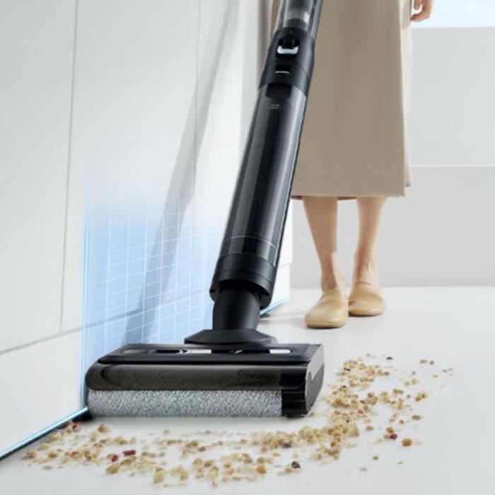 Aspirateur Balai Laveur sans fil - EZICLEAN Cyclowash P12 Wet and Dry Combo - 200 W - 25 min - 13,5 kPa - Noir