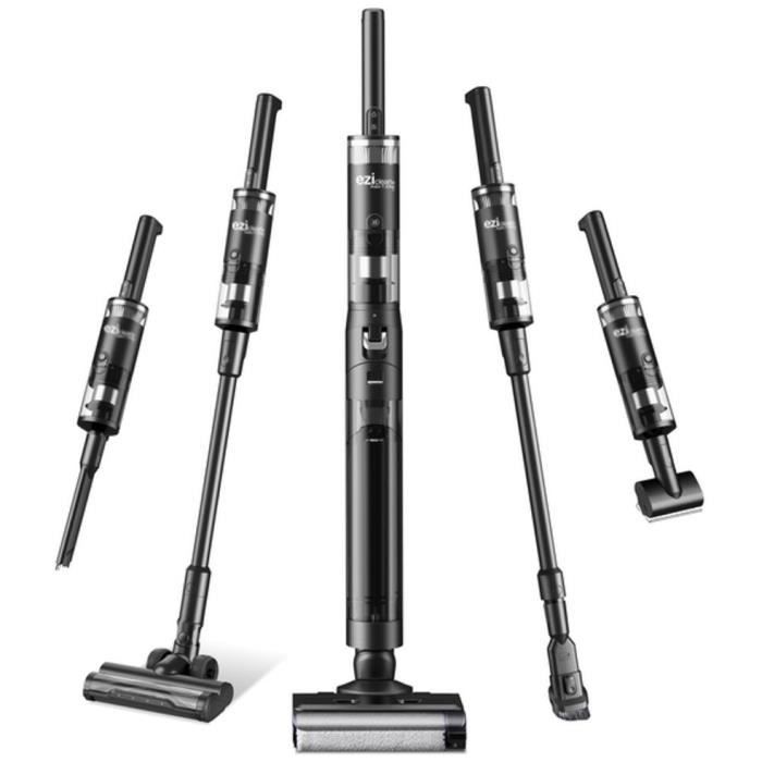 Aspirateur Balai Laveur sans fil - EZICLEAN Cyclowash P12 Wet and Dry Combo - 200 W - 25 min - 13,5 kPa - Noir