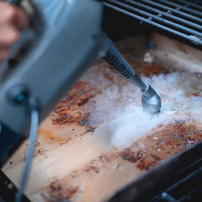 Balai Aspirateur Vapeur filaire - EZICLEAN CYCLOSTEAM P320 - 1800 W - 35 g/min - 84 dB - 1 L - Noir / Rouge