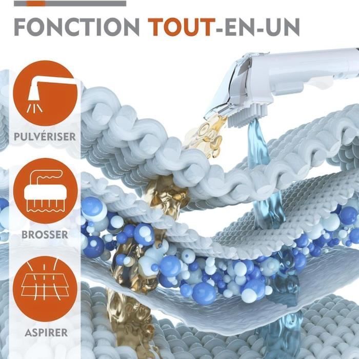 Nettoyeur injecteur extracteur EZICLEAN Spot Remover W2 - Multisurface - 850W - 1.4L - 5m