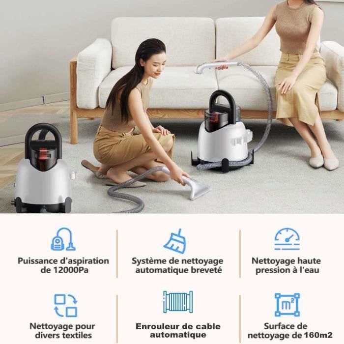 Nettoyeur injecteur extracteur EZICLEAN Spot Remover W2 - Multisurface - 850W - 1.4L - 5m